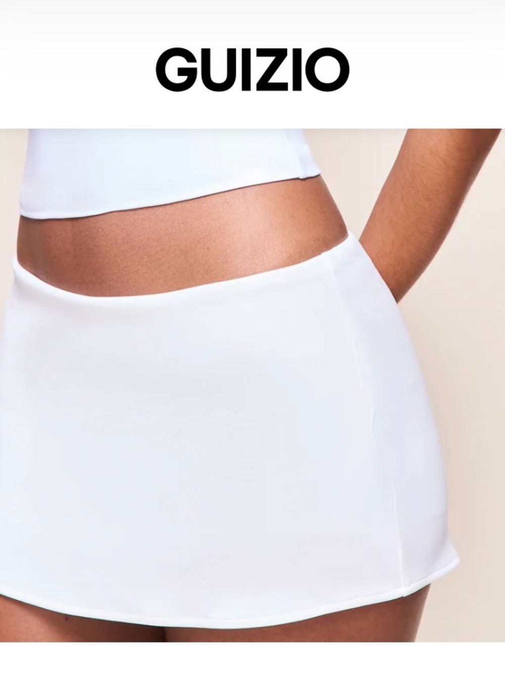 Danielle Guizio White Mini Skirt - Sleek High-Rise Design